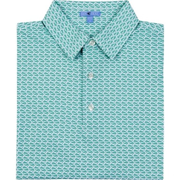 GenTeal Green Trout Performance Polo - Picture 1 of 5